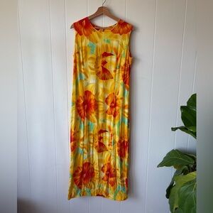 Jams World Floral Sleeveless Maxi Dress | Size Large